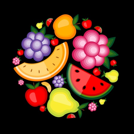 Energy fruit background for your designのイラスト素材