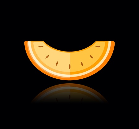 Piece of melon on black for your designのイラスト素材