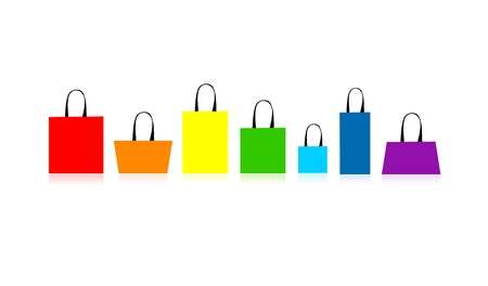 Shopping bags isolated for your design のイラスト素材