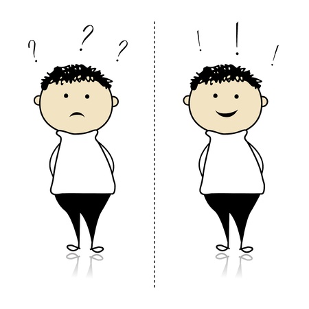 Funny sketch of boy for your designのイラスト素材