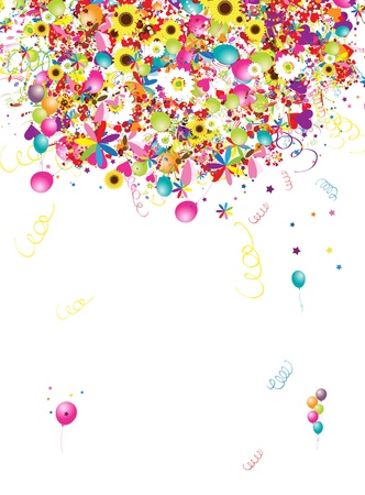 Happy holiday, funny background with balloons for your designのイラスト素材