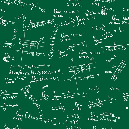 Seamless background with math formulas on blackboardのイラスト素材