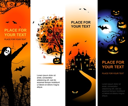 Halloween banners vertical for your designのイラスト素材