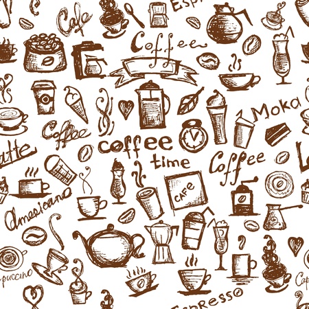 Coffee time, seamless background for your designのイラスト素材