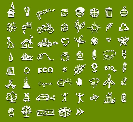 Ecology icons for your designのイラスト素材