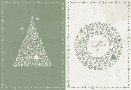 Christmas card retro for your designのイラスト素材