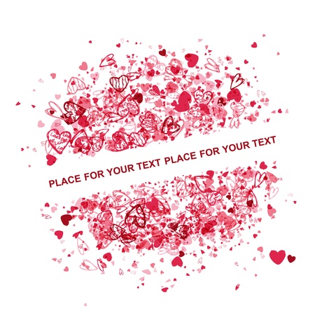 Valentine frame design with place for your textのイラスト素材