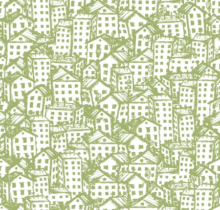 City sketch, seamless background for your design のイラスト素材