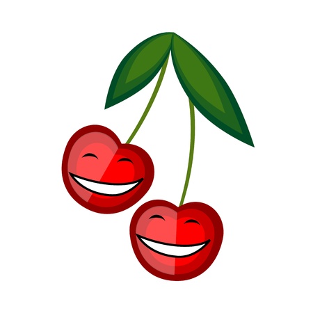 Funny fruits smiling together for your designのイラスト素材