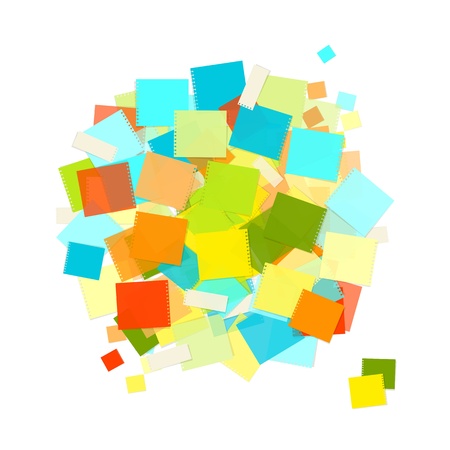 Heap of colorful stickers for your designのイラスト素材