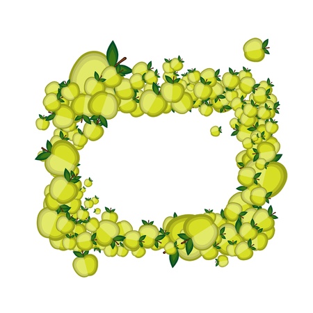 Frame made from apples for your designのイラスト素材