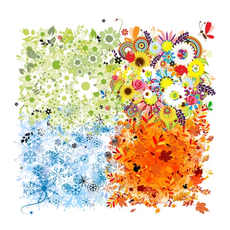 Four Seasons Royalty Free Stock Illustrations And Vectors Stocklib