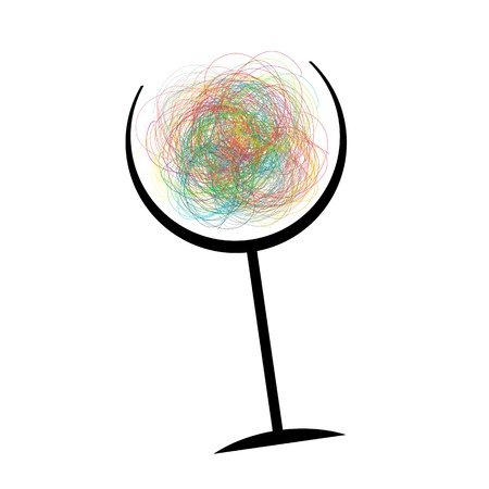 Abstract wine glass for your designのイラスト素材