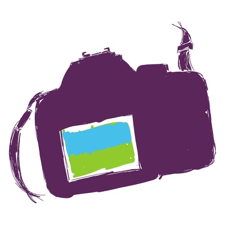 Sketch of camera for your designのイラスト素材