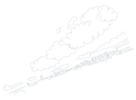 Sketch of cityscape for your designのイラスト素材