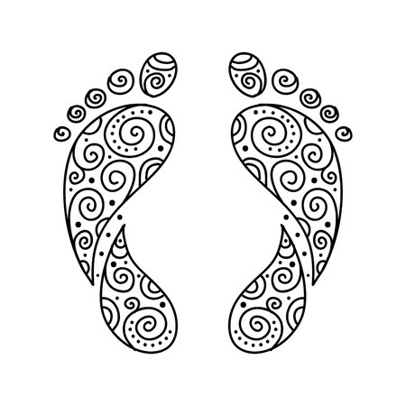 Ornamental footprint for your designのイラスト素材