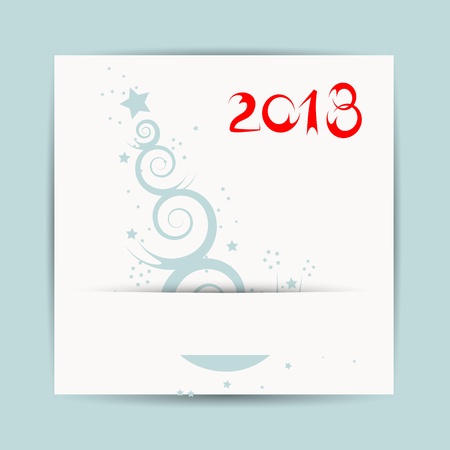 Christmas tree, postcard design with place for your textのイラスト素材