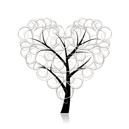 Love tree, heart shape for your designのイラスト素材