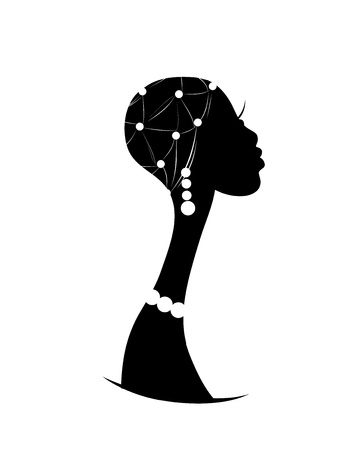 Female head silhouette for your designのイラスト素材