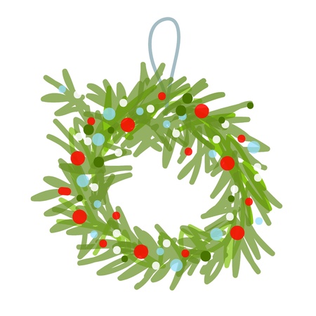 Christmas wreath sketch for your designのイラスト素材