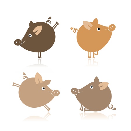 Cute piggy for your designのイラスト素材