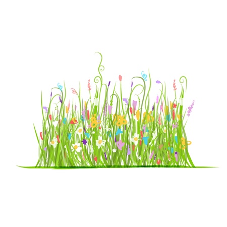 Green meadow for your designのイラスト素材