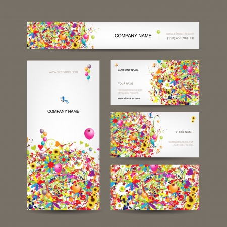 Set of business cards for your designのイラスト素材