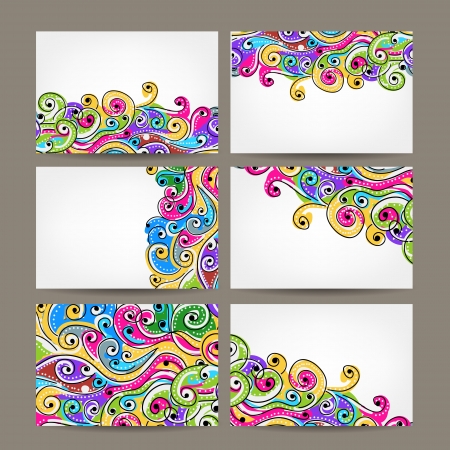 Abstract business cards collection for your designのイラスト素材