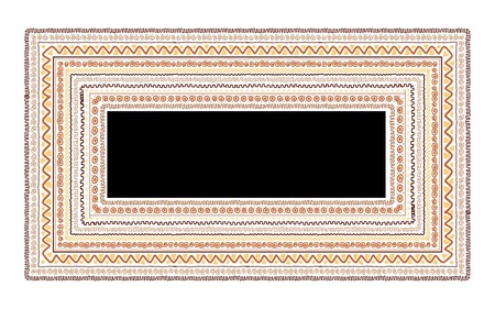 Frame with ethnic handmade ornament for your designのイラスト素材
