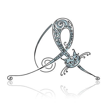 Art cat for your designのイラスト素材