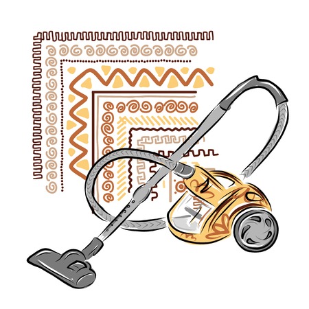 Vacuum cleaner, sketch for your designのイラスト素材