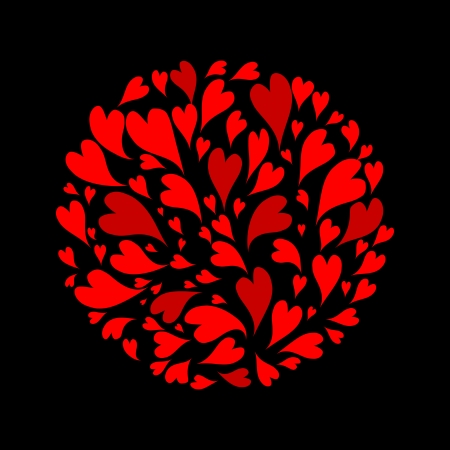 Red hearts background for your designのイラスト素材