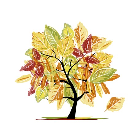Autumn tree for your designのイラスト素材