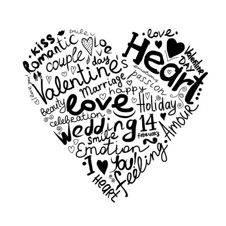 Valentine heart sketch for your designのイラスト素材