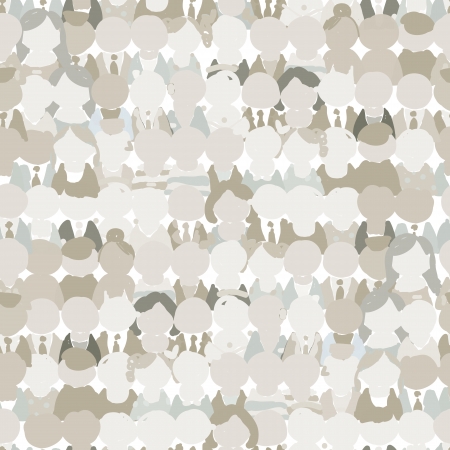 Abstract crowd of peoples, seamless pattern for your designのイラスト素材