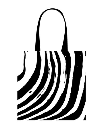 Shopping bag with zebra print for your designのイラスト素材