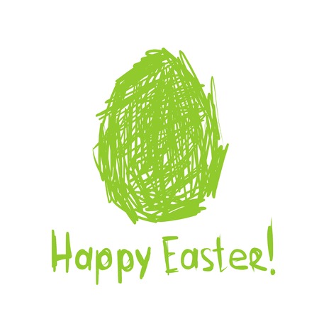 Happy Easter! Sketch greeting card for your designのイラスト素材