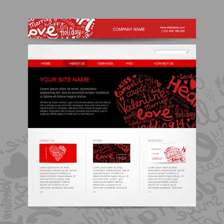 Website design template for dating siteのイラスト素材