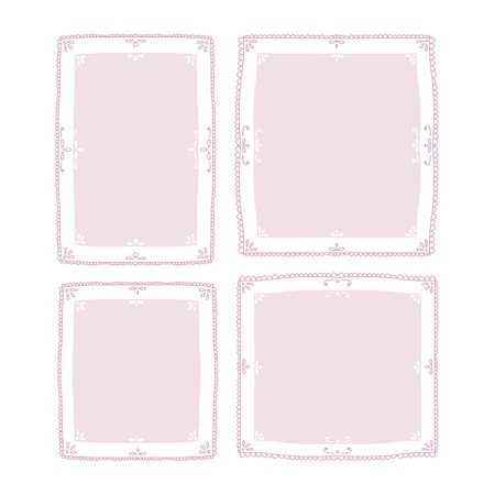 Floral vignette, set for your designのイラスト素材