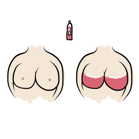 Female breast sketch for your designのイラスト素材