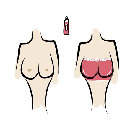 Female breast sketch for your designのイラスト素材