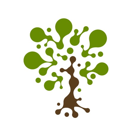 Abstract tree with circle frames for your designのイラスト素材