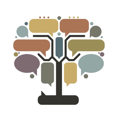 Art tree with frames, infographic conceptのイラスト素材