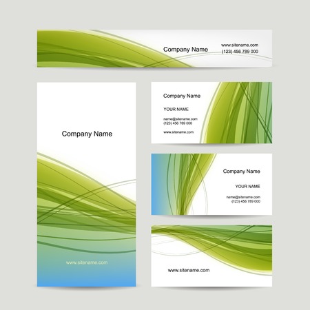Set of abstract creative business cards designのイラスト素材