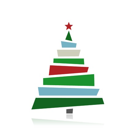 Abstract christmas trees for your designのイラスト素材