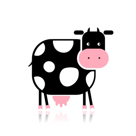 Funny cow for your designのイラスト素材