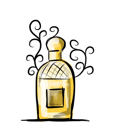Sketch of perfume bottle for your designのイラスト素材