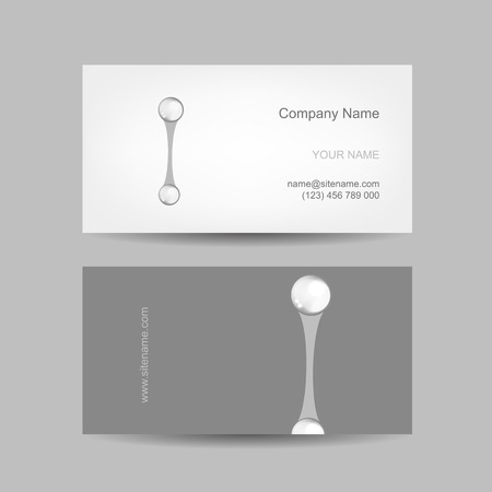 Business card design with letter Iのイラスト素材