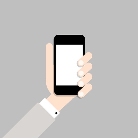 Hand with mobile phoneのイラスト素材