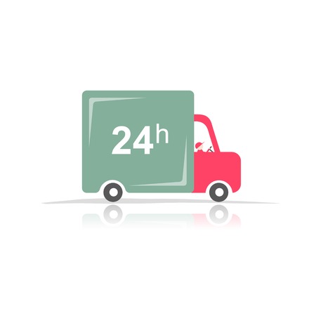 Delivery car for your designのイラスト素材